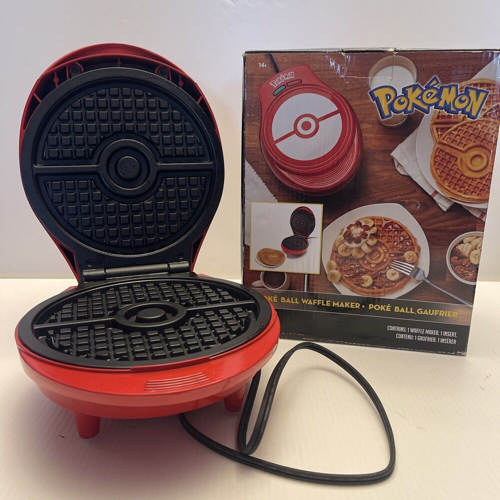 POKEMON POKE BALL WAFFLE MAKER IRON NIB